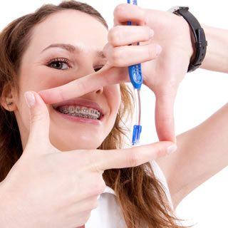 brushing and flossing